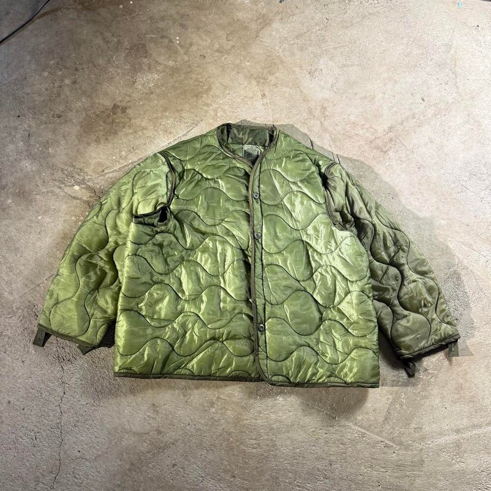 90s US Military Green Quilted Puffer Jacket